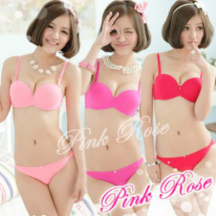 时尚新娘婚纱<em>文胸</em>套装<em>半罩杯</em>无痕<em>胸罩加厚</em>聚拢