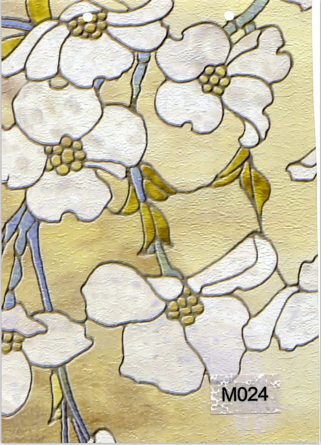 艺术玻璃纸彩色玻璃贴膜玻璃贴纸花移门无胶静