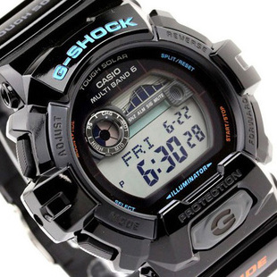 卡西欧太阳光动能6局电波表200米防水防震运