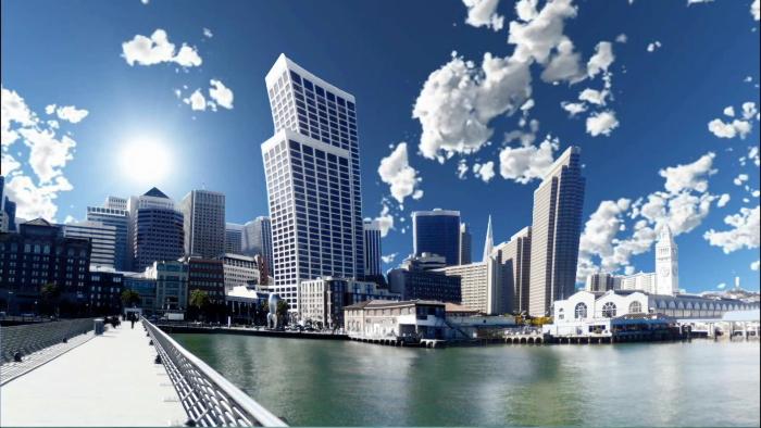 14HD54影视素材视频短片旧金额山的蓝天白云