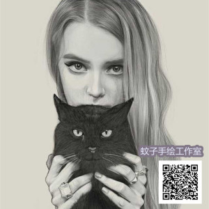 代画素描画像人物纯手绘定制铅笔自画肖像画彩