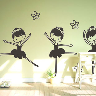 芭蕾舞蹈教室布置墙贴纸 瑜伽音乐幼儿园学校