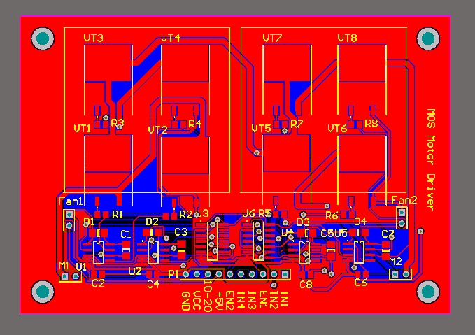 IR2104原理图pcb IRF540全桥MOS H桥驱动 IR