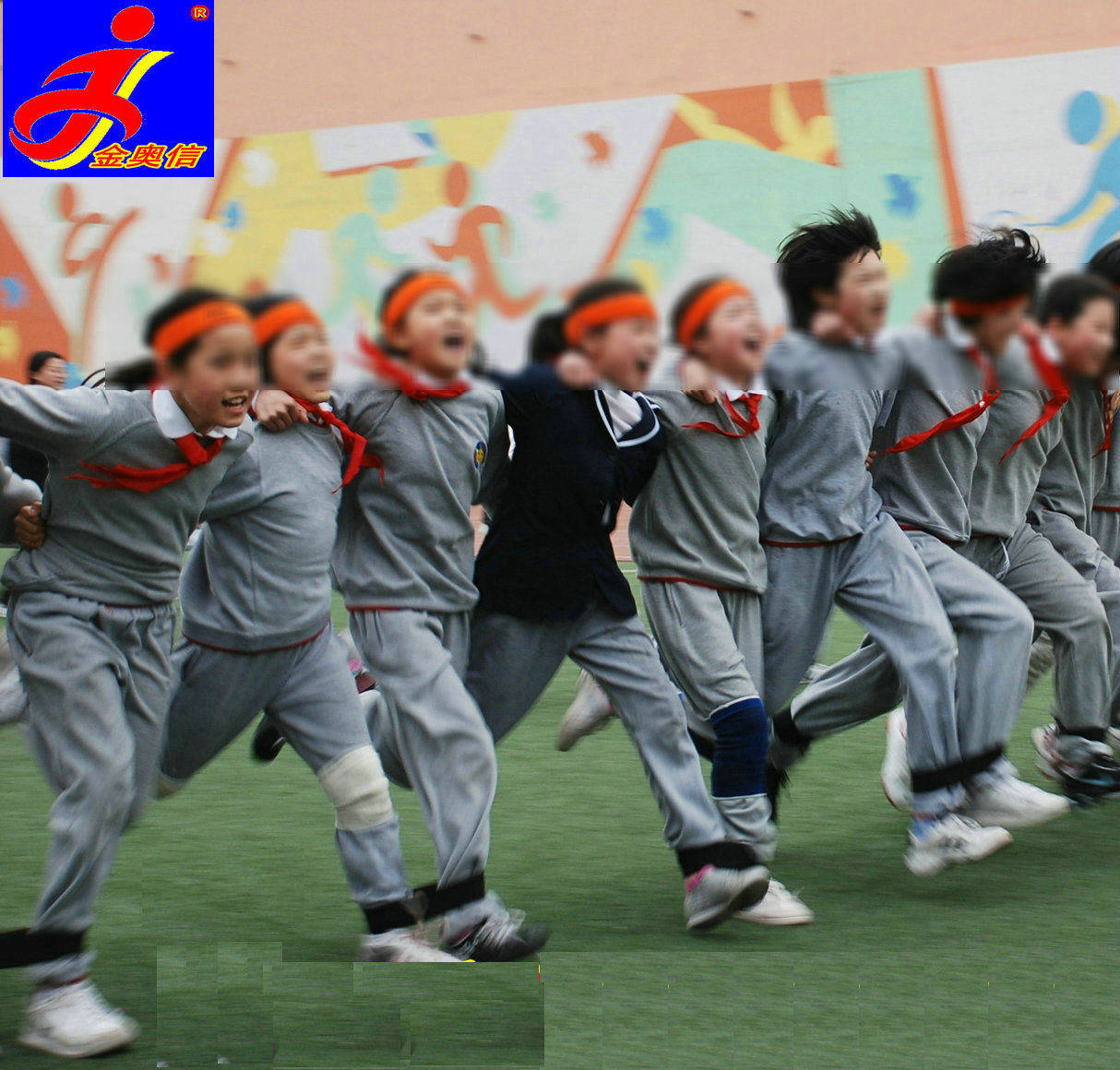 趣味体育运动绑腿跑,绑腿赛跑,绑腿比赛,绑腿跑