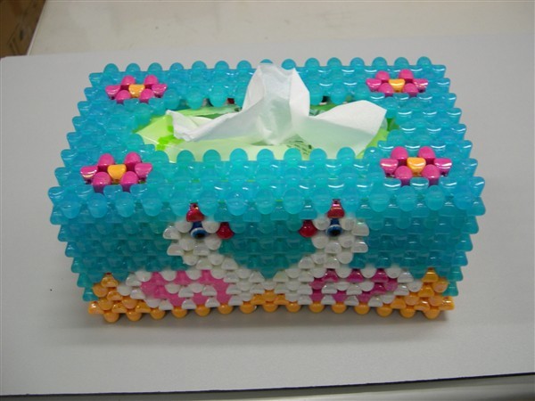 手工串珠工艺品 纸巾盒珠子编织品纸巾套 抽纸