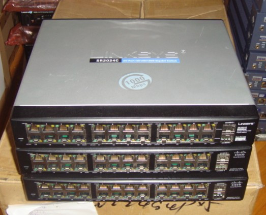 原装二手思科LINKSYS SR2024C 24口千兆交