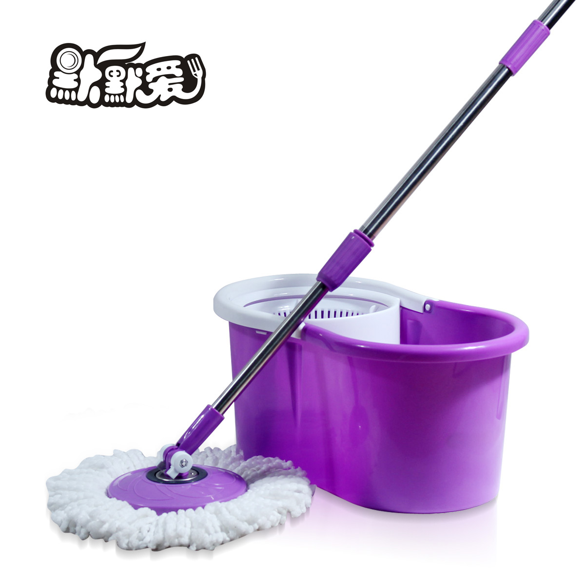 双驱动旋转手压拖把 自动神奇拖把拖布拖把桶旋转拖转地拖布墩|一淘网优惠购|购就省钱