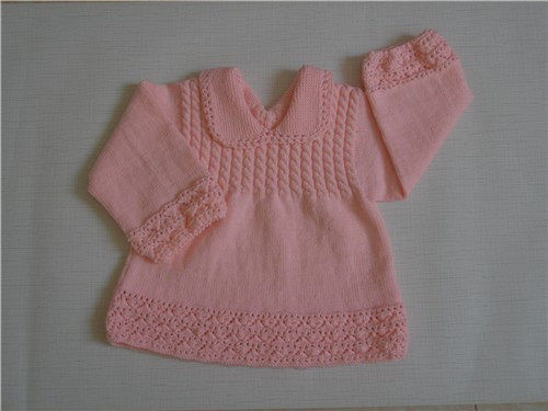 浩如烟海a/纯<em>手工编织</em>儿童<em>毛衣</em> 可爱粉色<em>女</em>宝