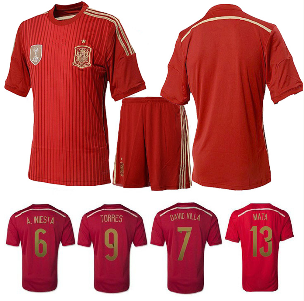2014西班牙足球服 西班牙球衣10号法布雷加斯