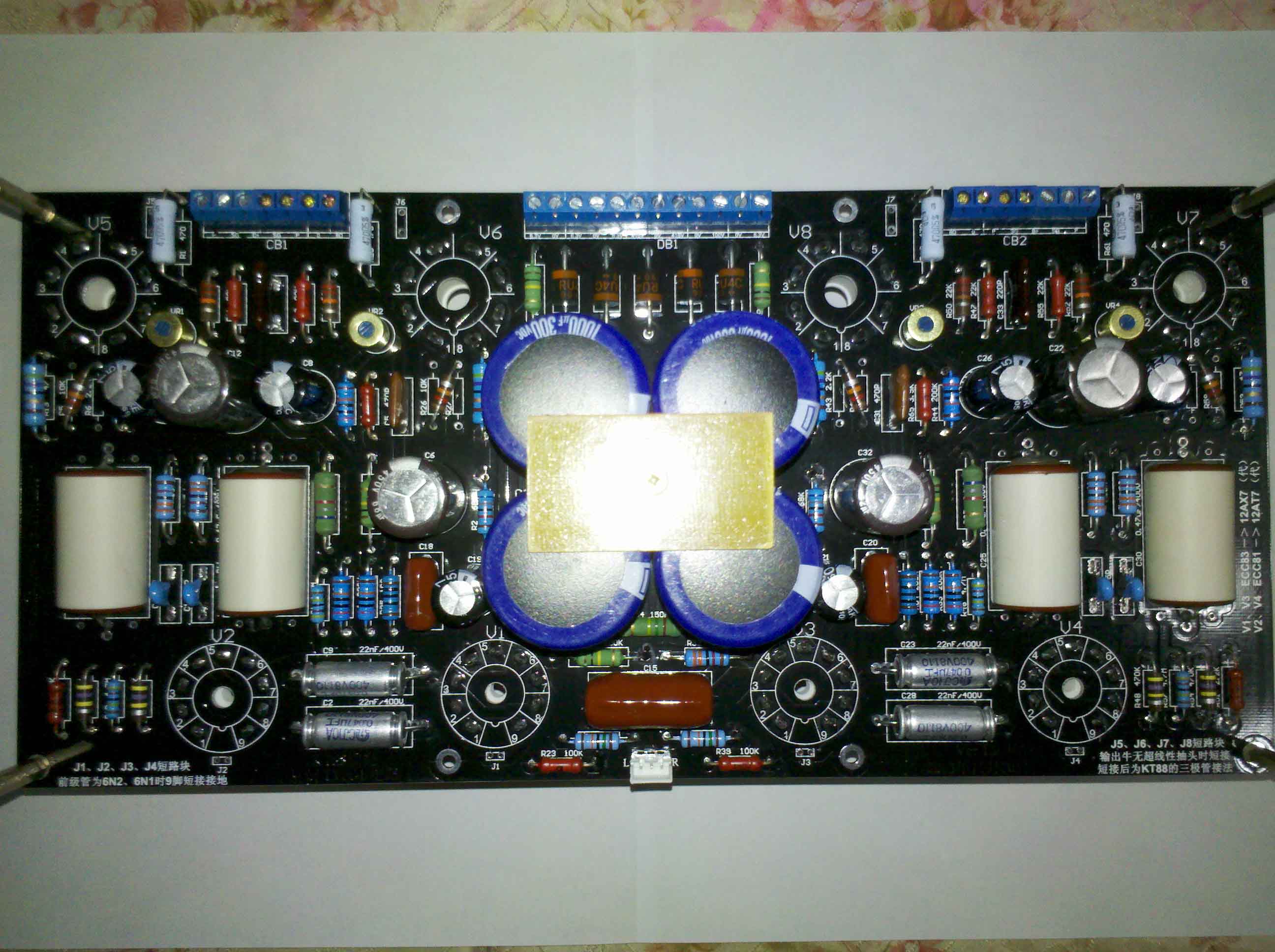 采用TVA-1电路制作的KT88电子管胆机用推挽