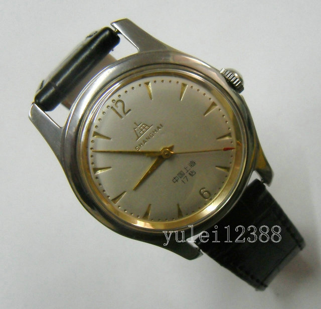 上海牌手表厂第一代产品A-581型机械表\/鲁白色