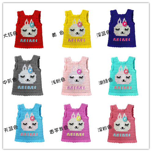 <em>巧妈</em>手工馆原创<em>兔子两穿马甲</em>送视频教程<em>钩针</em>毛