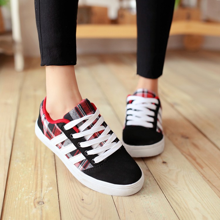 2014春款条纹低帮单鞋少女休闲四季鞋学生平