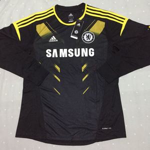 12-13赛季切尔西经典客场黑色球衣长袖单上衣