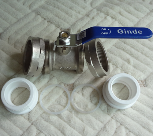 Ginde 金德 PPR 50双热熔 双活结铜球阀大口径