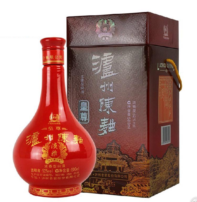 【九衢通】白酒泸州老窖 泸州陈曲皇尊 52度淡