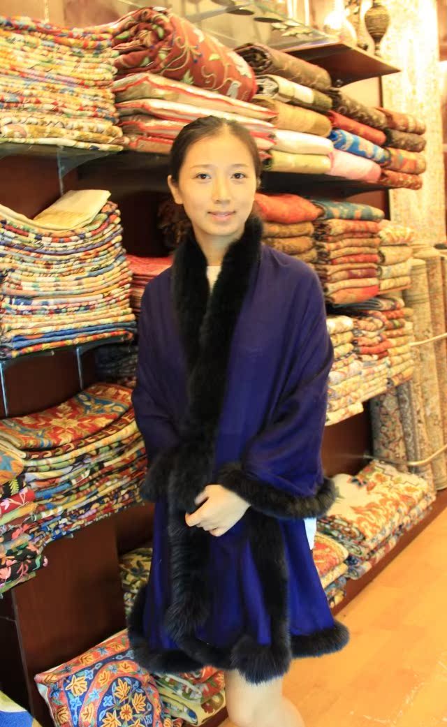 越南直邮包邮---巴基斯坦羊毛披肩围巾,雍容华