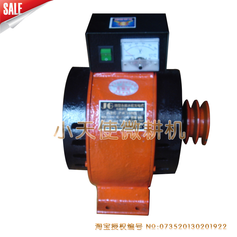 单用1.5KW水力永磁220伏单相发电机带表装1