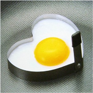 日本健明 心形煎蛋圈 不锈钢煎蛋器煎蛋模具 爱