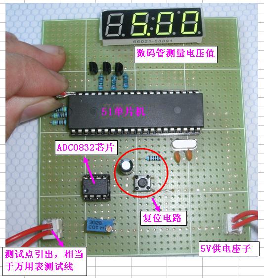 基于51单片机 ADC0832 简易0-5V数字电压表