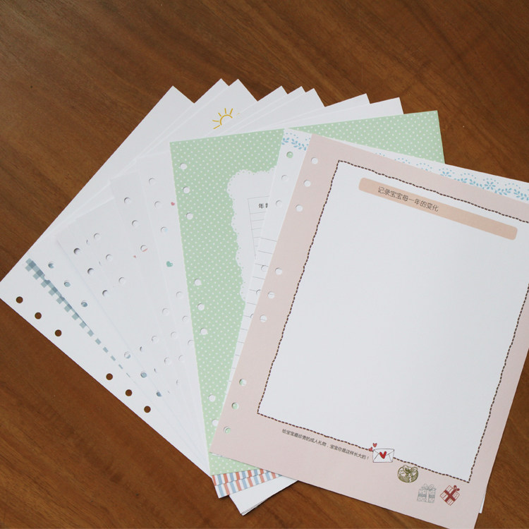 0-18岁宝宝成长日记相册记录本基础补充页 孩