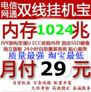 云挂机宝VPS至强E5稳定好用 内存1G独立面板