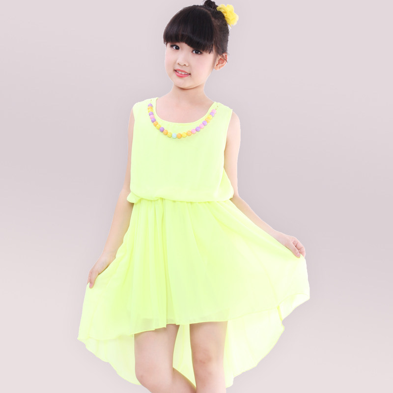 中大童<em>女童</em>雪纺<em>连衣裙</em>子<em>夏季</em>儿童燕尾裙夏装小