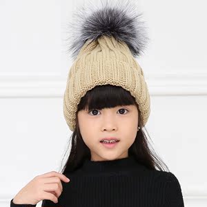 欧美亲子款毛线帽子女冬天潮韩版甜美可爱儿童