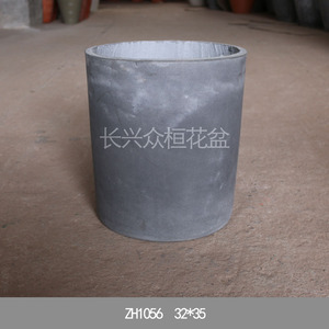 众桓花盆 圆柱体水泥盆 别墅庭院专用 红泥陶大