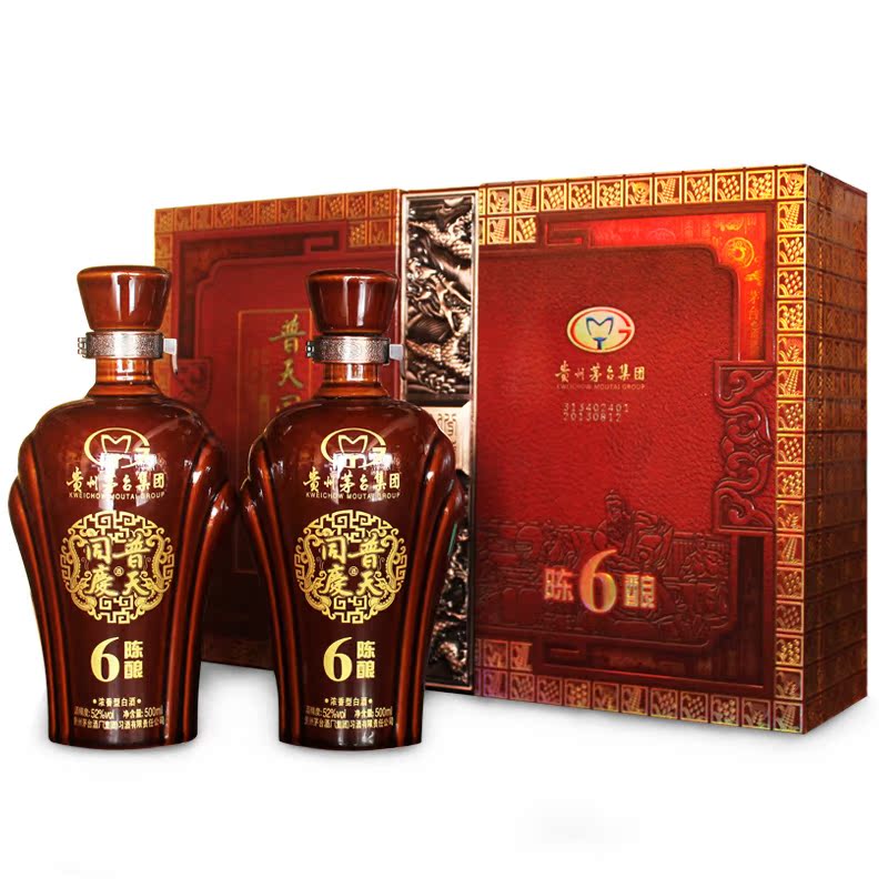 52度浓香型 茅台习酒 普天同庆6年陈酿 500ml