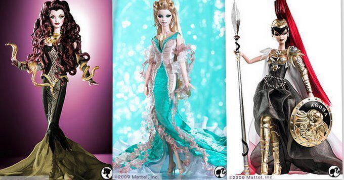 Barbie <em>希腊神话女神</em>全套 美杜莎 爱神 雅典娜 