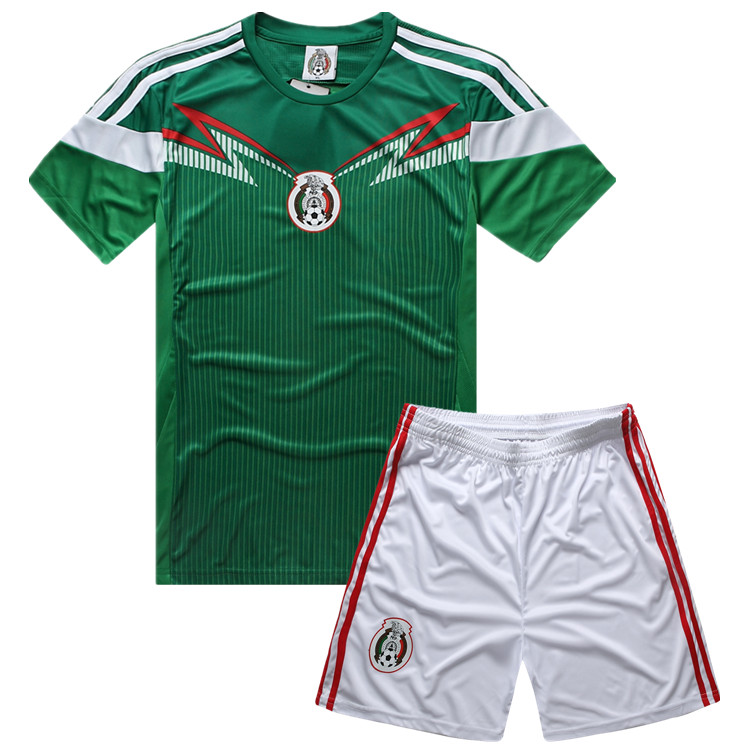 13-14巴西世界杯墨西哥球衣 墨西哥足球服套装