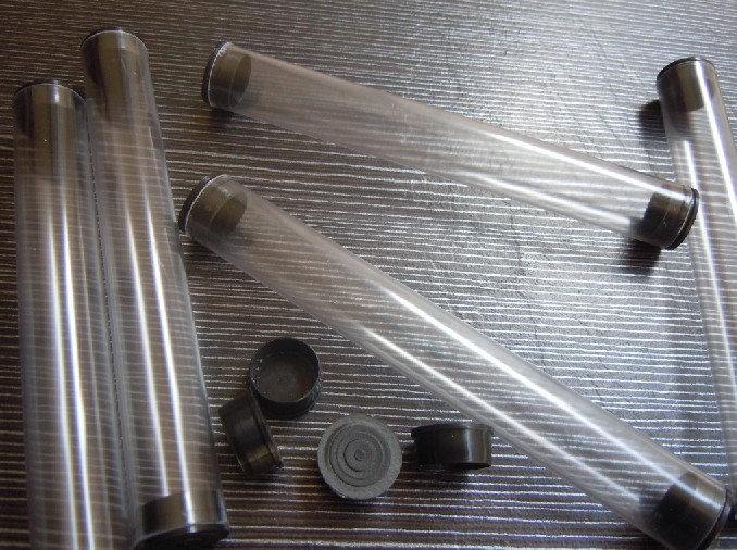 供应带盖子PVC透明管 塑料管 空心管 3分管 包