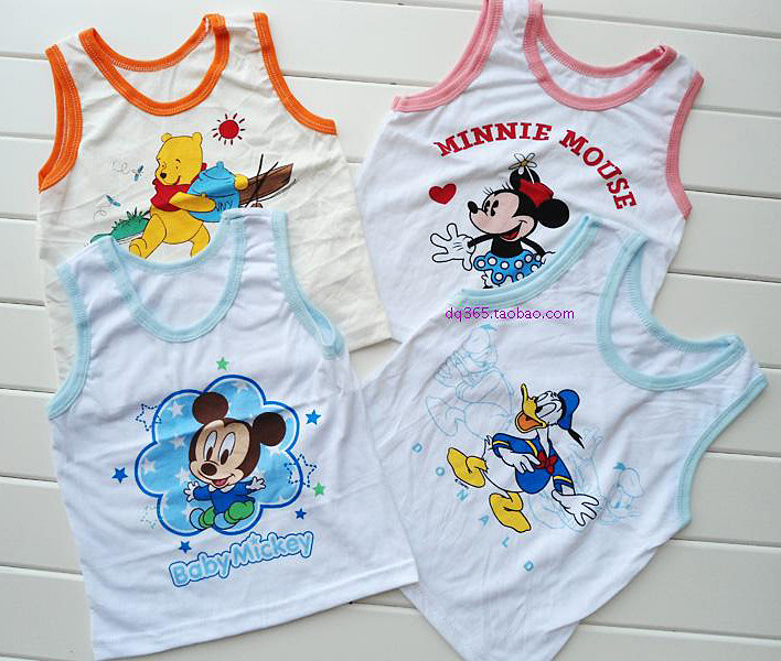 <em>5元</em>以下 夏季<em>儿童</em>背心<em>批发</em> 男女迪斯尼卡通无
