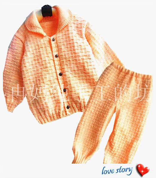 小童婴儿纯手工编织毛衣春秋季<em>小翻领开衫</em>毛衣