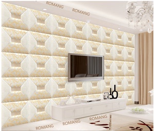3D欧式砂岩浮雕瓷砖拼花立体壁画电视沙发客
