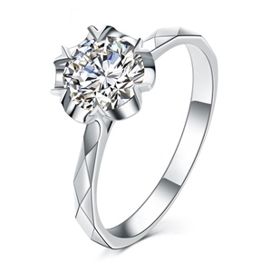 正品南非钻石钻戒 结婚戒指 求婚钻戒 菱形戒臂