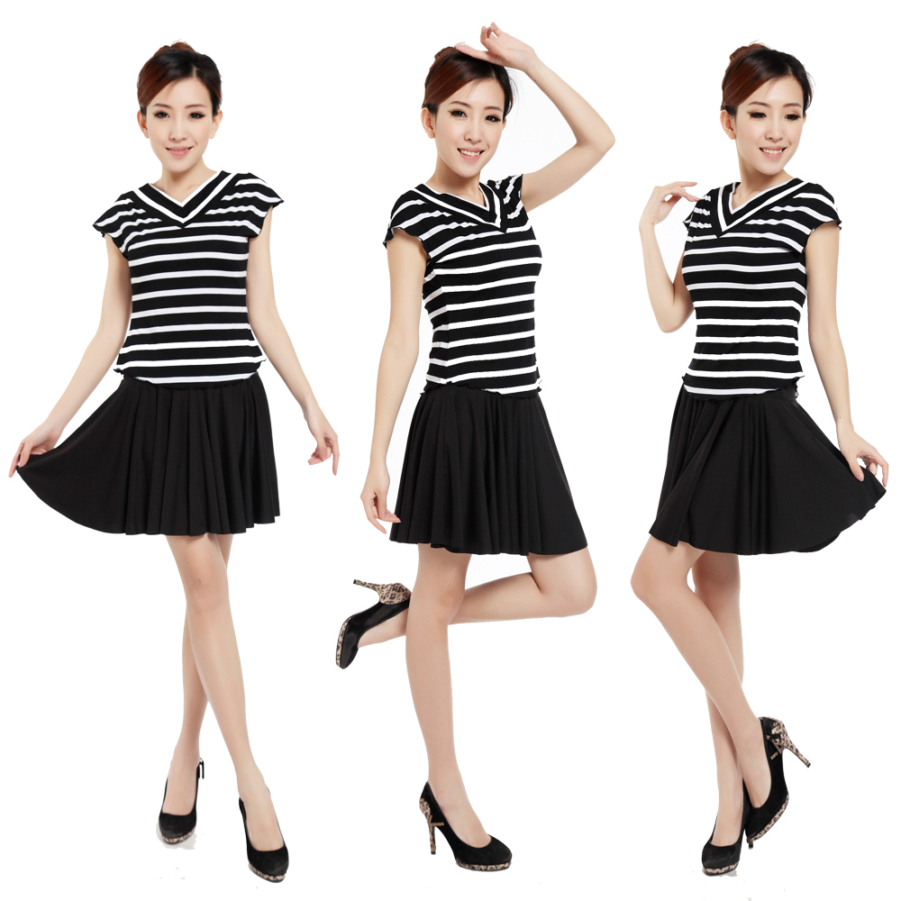 拉丁舞蹈服装 新款短袖 练功服 云裳恋衣 广场舞