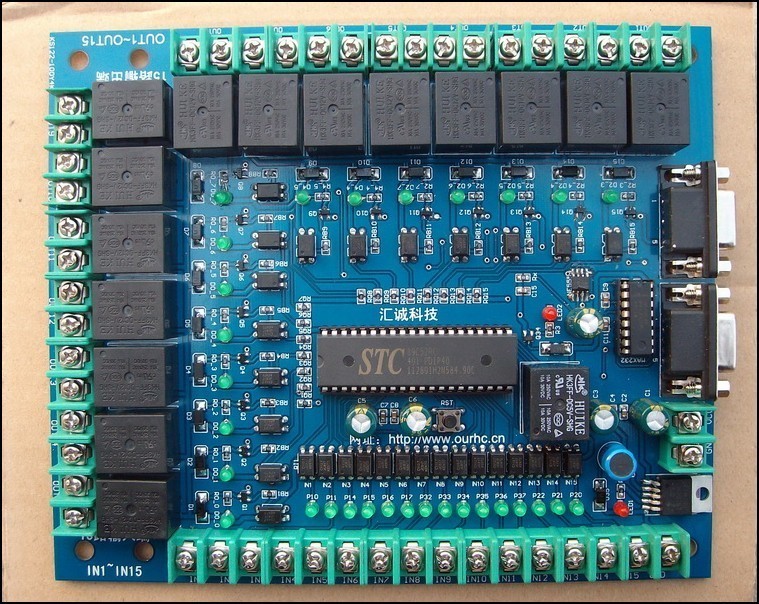 STC12C5A60S2双串口单片机控制继电器15路