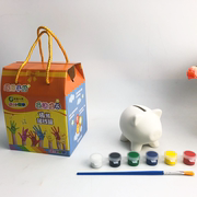保险专版diy小猪，手工制作填色白模彩绘模具，礼盒银行定制