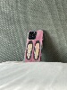 ouchtv原创设计|少女，粉色银色芭蕾舞鞋，双层全包iphone15手机壳