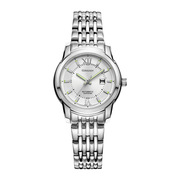 瑞士女士金色钢带日历手表，夜光小表盘，精女款精钢手表手表女