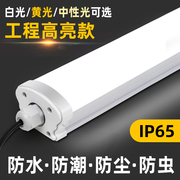 led长条一体化防水条形三防冷库灯低压24V220V车间工厂超亮日光灯