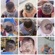 宝宝儿童理发造型神器模具小孩发型雕刻图案自己剪剃头辅助模型贴