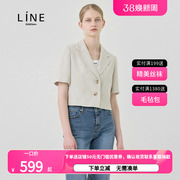 LINE女装夏季女士小西装短袖通勤气质夹克外套NGJKNF9900