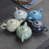 裂纹青瓷茶具茶壶单壶泡茶壶陶瓷汝窑可养家用复古中式茶碗冰裂釉