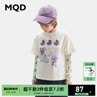 怪兽系列mqd童装儿童纯棉t恤24夏细腻(夏细腻)柔软男女童短袖上衣