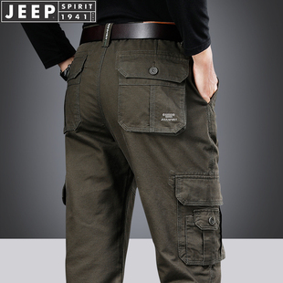 jeep吉普春秋工装裤男户外军旅，美式战术裤，秋冬多口袋宽松休闲长裤