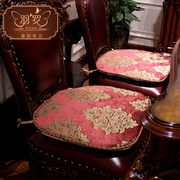 L 布艺欧式美式加厚坐垫海绵垫防滑椅垫古典餐椅垫办公室座垫
