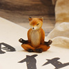小狐狸摆件微景观九尾狐狸花盆动物可爱趣味中式家居禅意桌面装饰